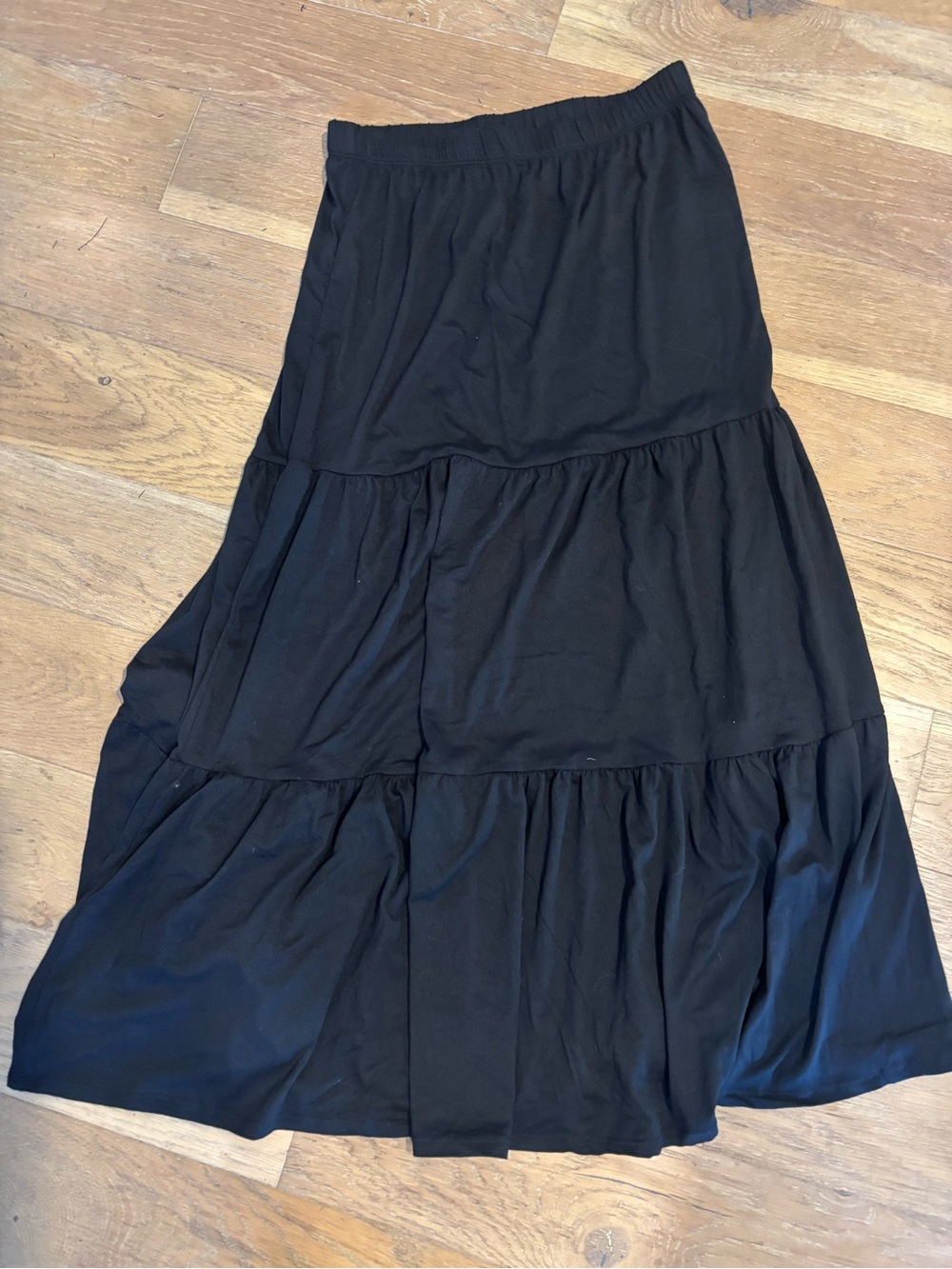 Heart Hips Black Tiered Maxi Skirt